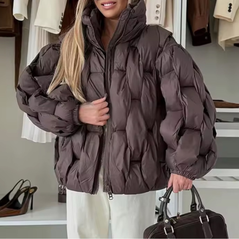 NEW $168 Tega Woven Puffer Jacket